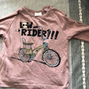Zara long sleeve low rider shirt
